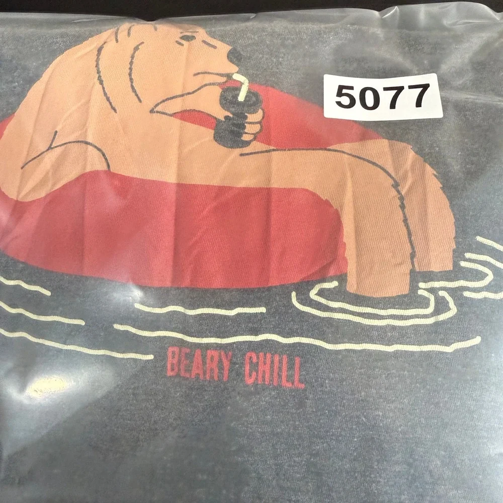 The North Face T-Shirt Womens Beary Chill Graphic Charcoal Grey Medium Standard - Picture 7 of 7